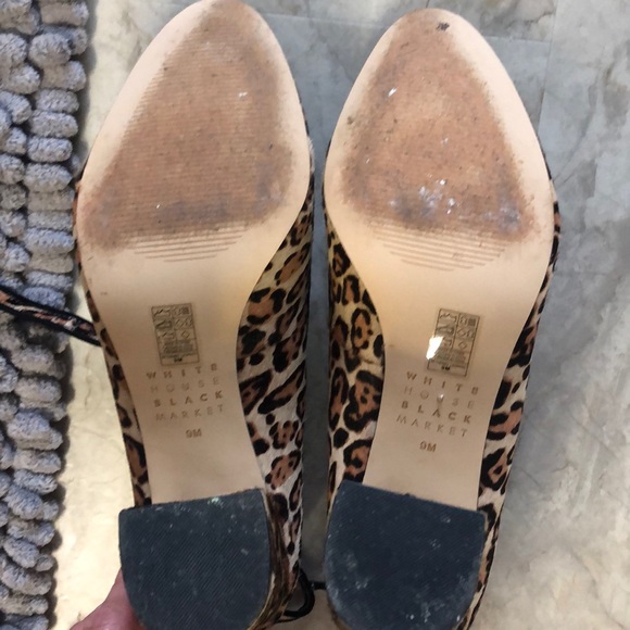 Leopard Printed Haircalf Chunky Heels Size 9 - Picture 6 of 8